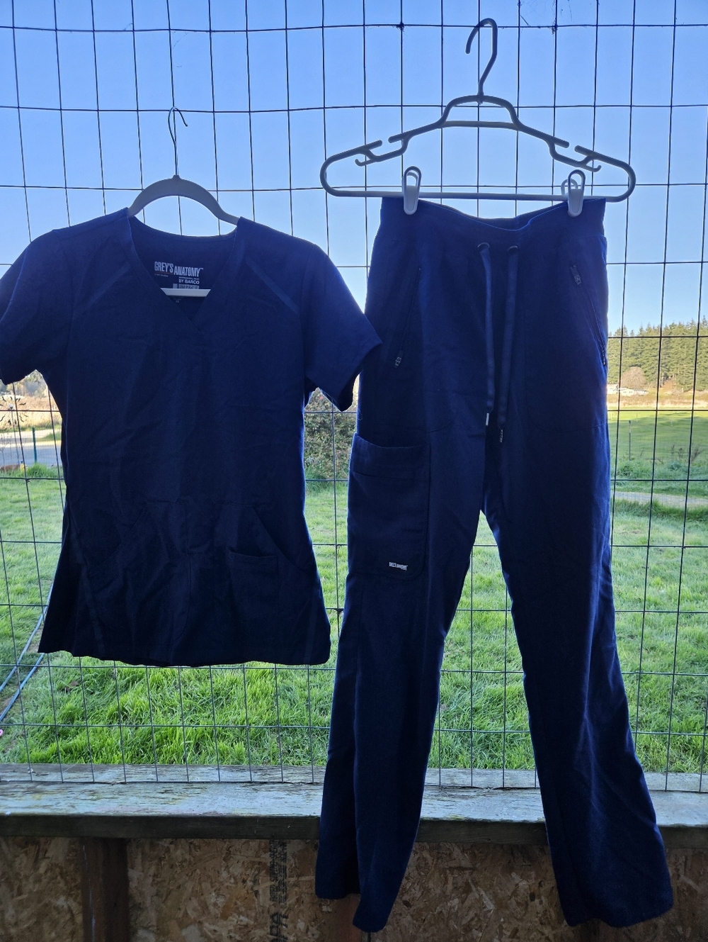 GREYS ANATOMY Navy Scrub Top & Pants Set